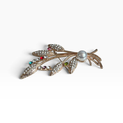 SPARKLING CATTAIL BROOCH