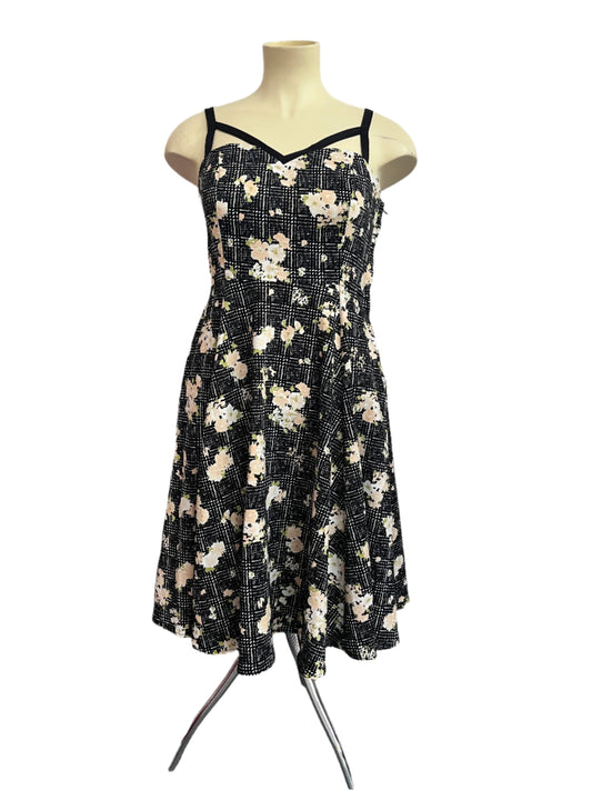 HEARTS & ROSES APRICOT FLOWERS DRESS SZ 16