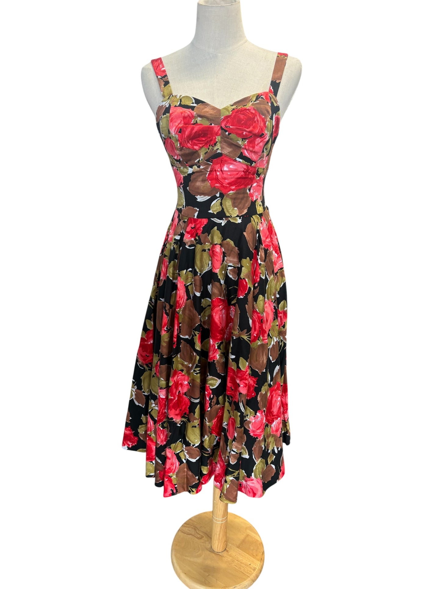 RETROSPECTD ORANGE & BROWN DRESS | 4