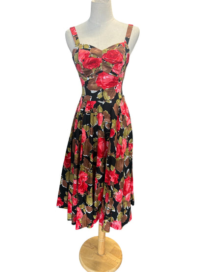RETROSPECTD ORANGE & BROWN DRESS | 4