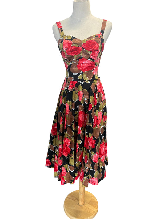 RETROSPECTD ORANGE & BROWN DRESS | 4