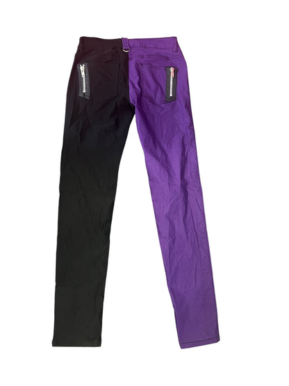 BANNED PURPLE & BLACK SKINNY PANTS | S