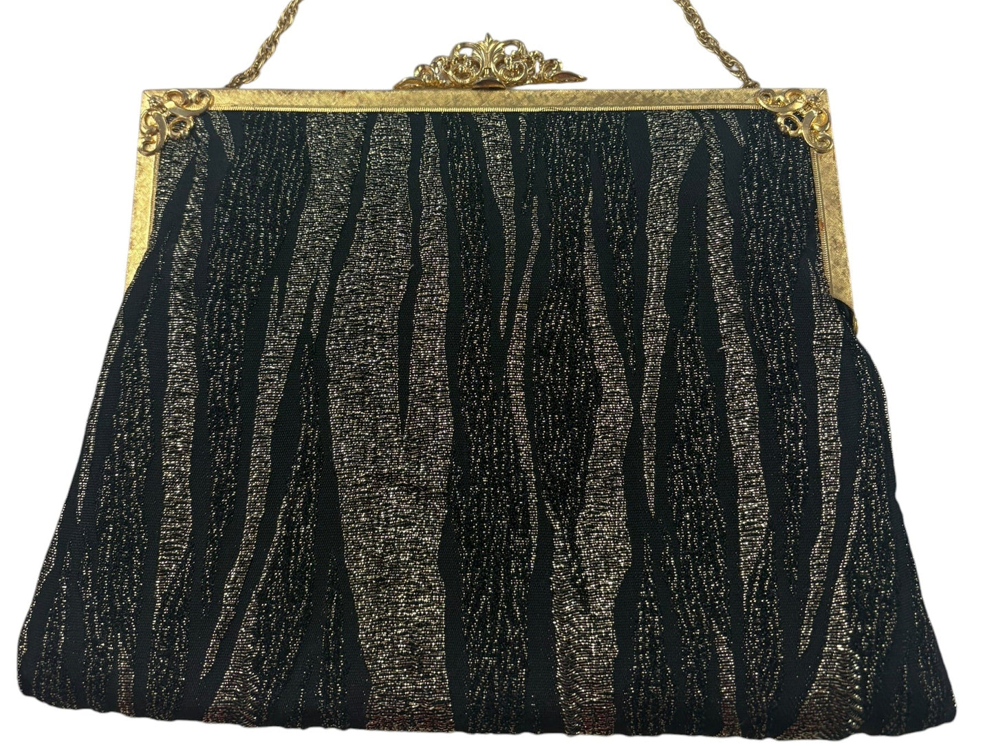 GOLDEN STRIPE ART DECO BAG