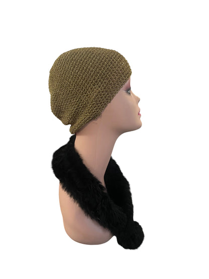 GOLD SKULL CAP