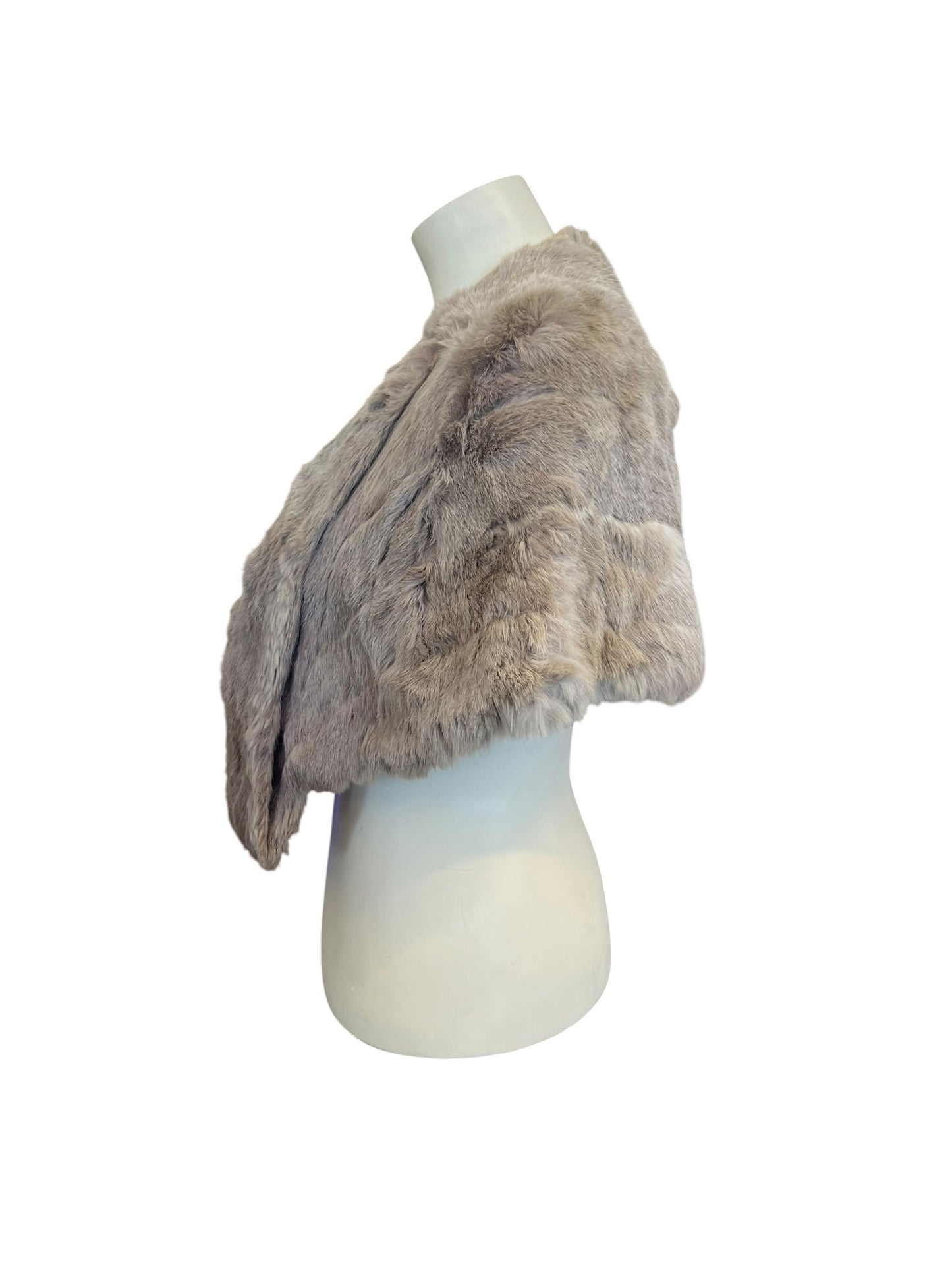 SOFT BROWN RABBIT FUR STOLE