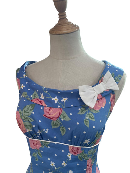 HELLBUNNY BLUE ROSE DRESS | 8