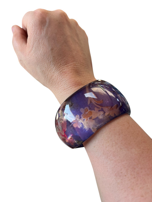 PURPLE FLORAL BANGLE