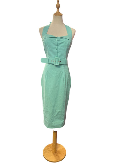 COLLECTIF GREEN HALTER DRESS | 12
