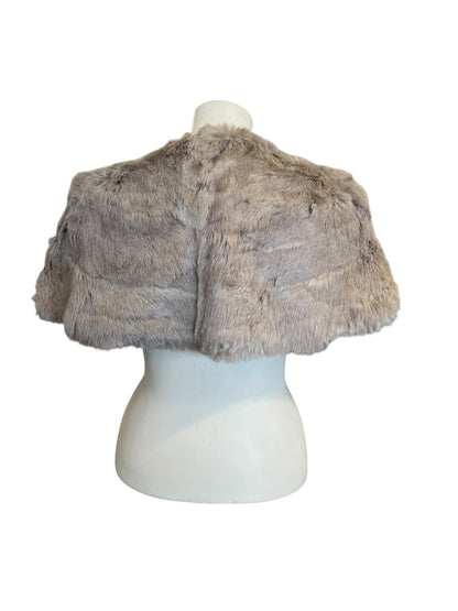 SOFT BROWN RABBIT FUR STOLE