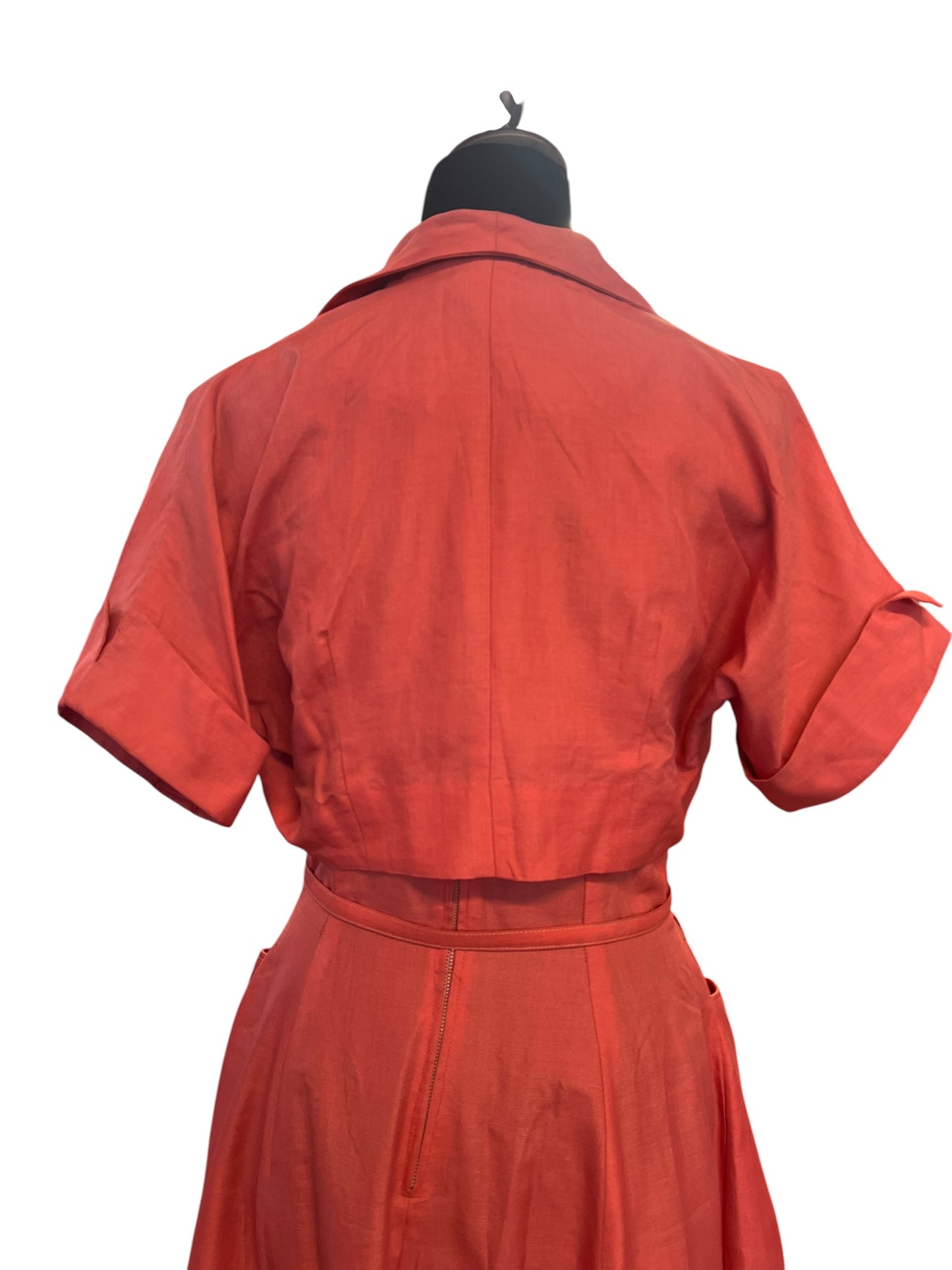 1950s PEACH DRESS & BOLERO SET | 8