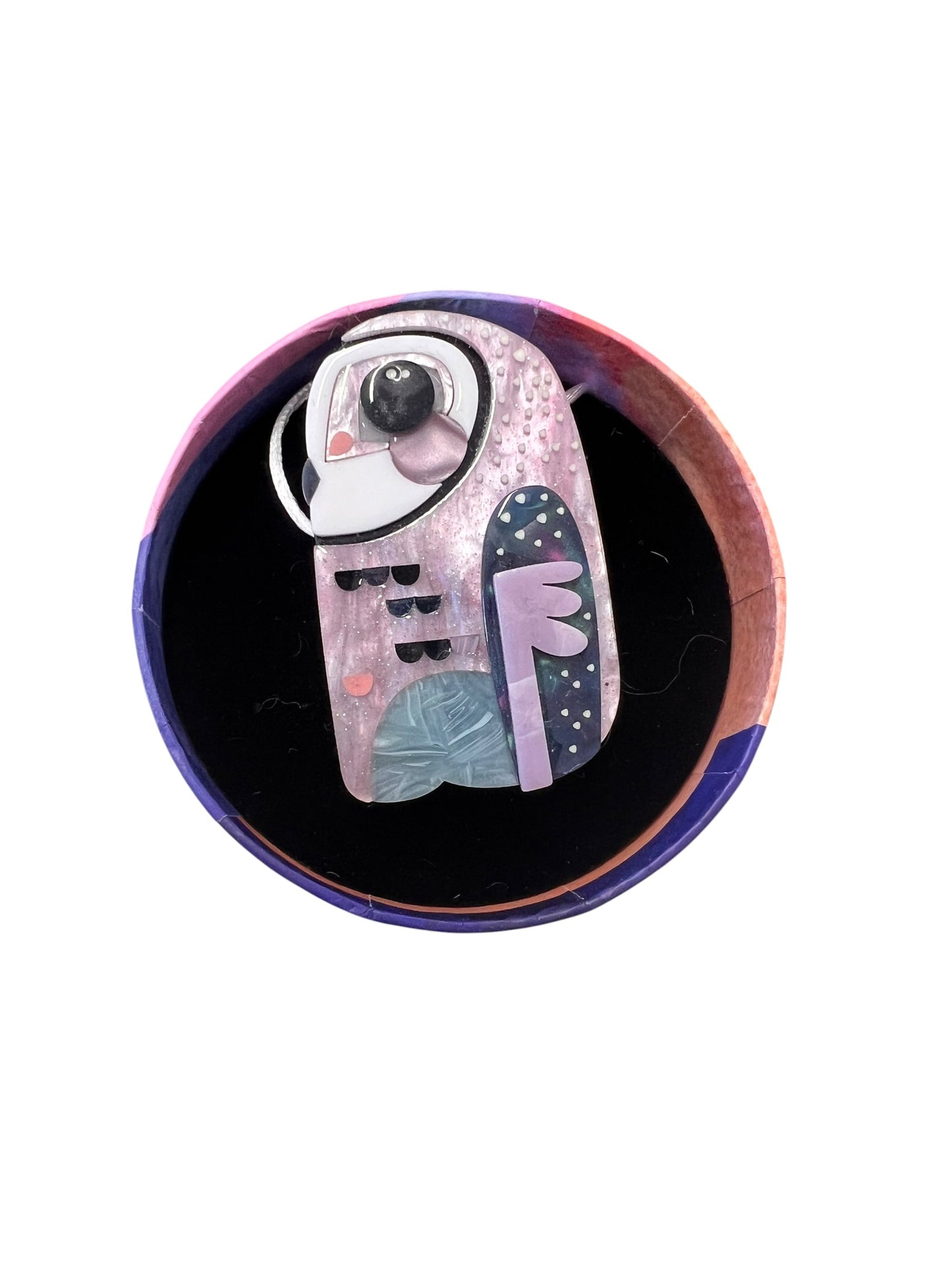 ERSTWILDER - THE SULKY SOOTY OWL BROOCH