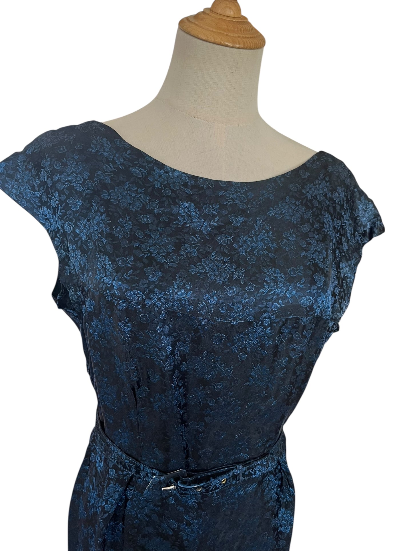 BLUE ROSE SATIN DRESS  | 14