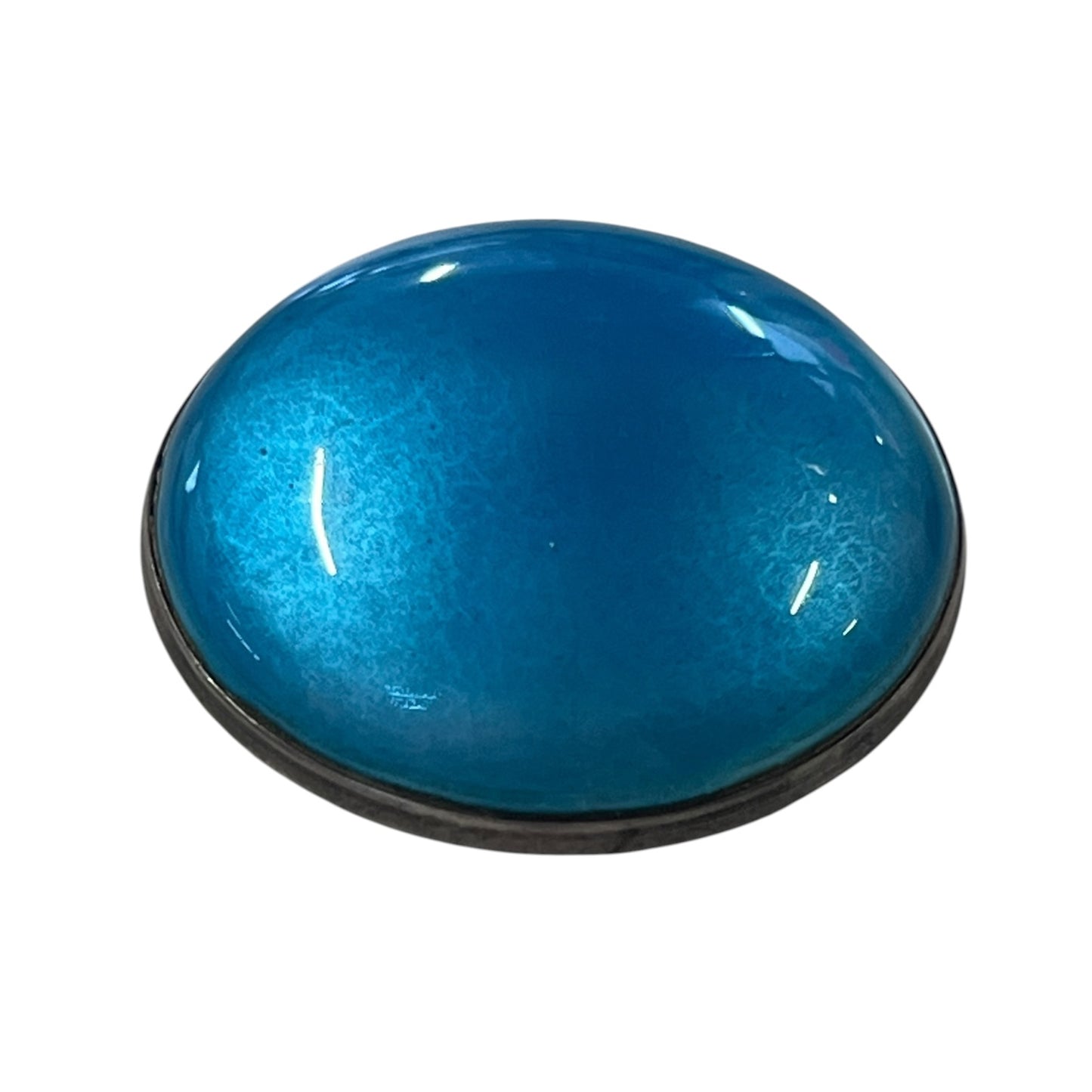 AJS STERLING ENAMEL BLUE BROOCH