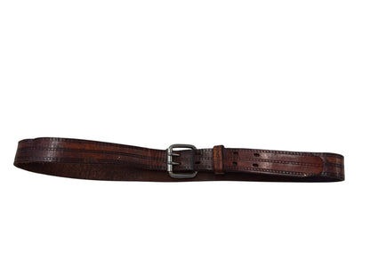 DOUBLE PRONGED LEATHER BELT | L
