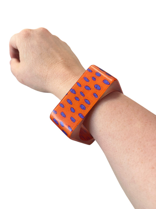 SQUARE ORANGE & PURPLE BANGLE