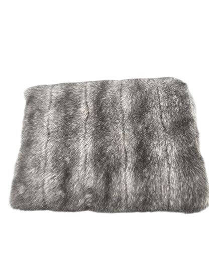 FAUX GREY FUR MUFF