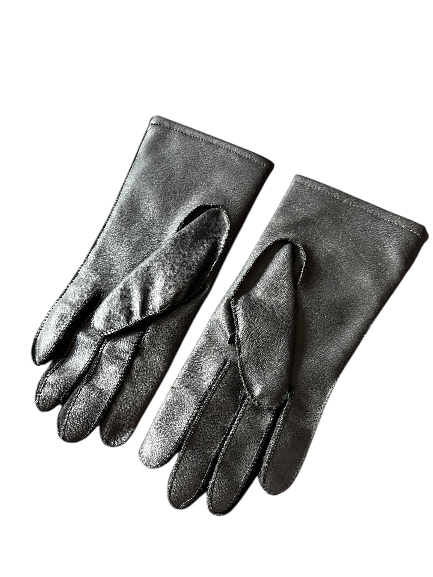 BLACK LEATHER DRIVING GLOVES