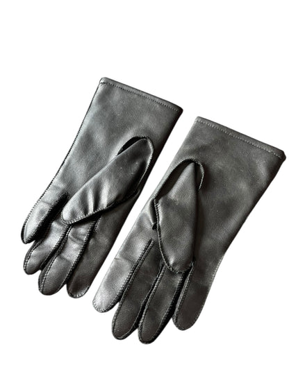 BLACK LEATHER DRIVING GLOVES