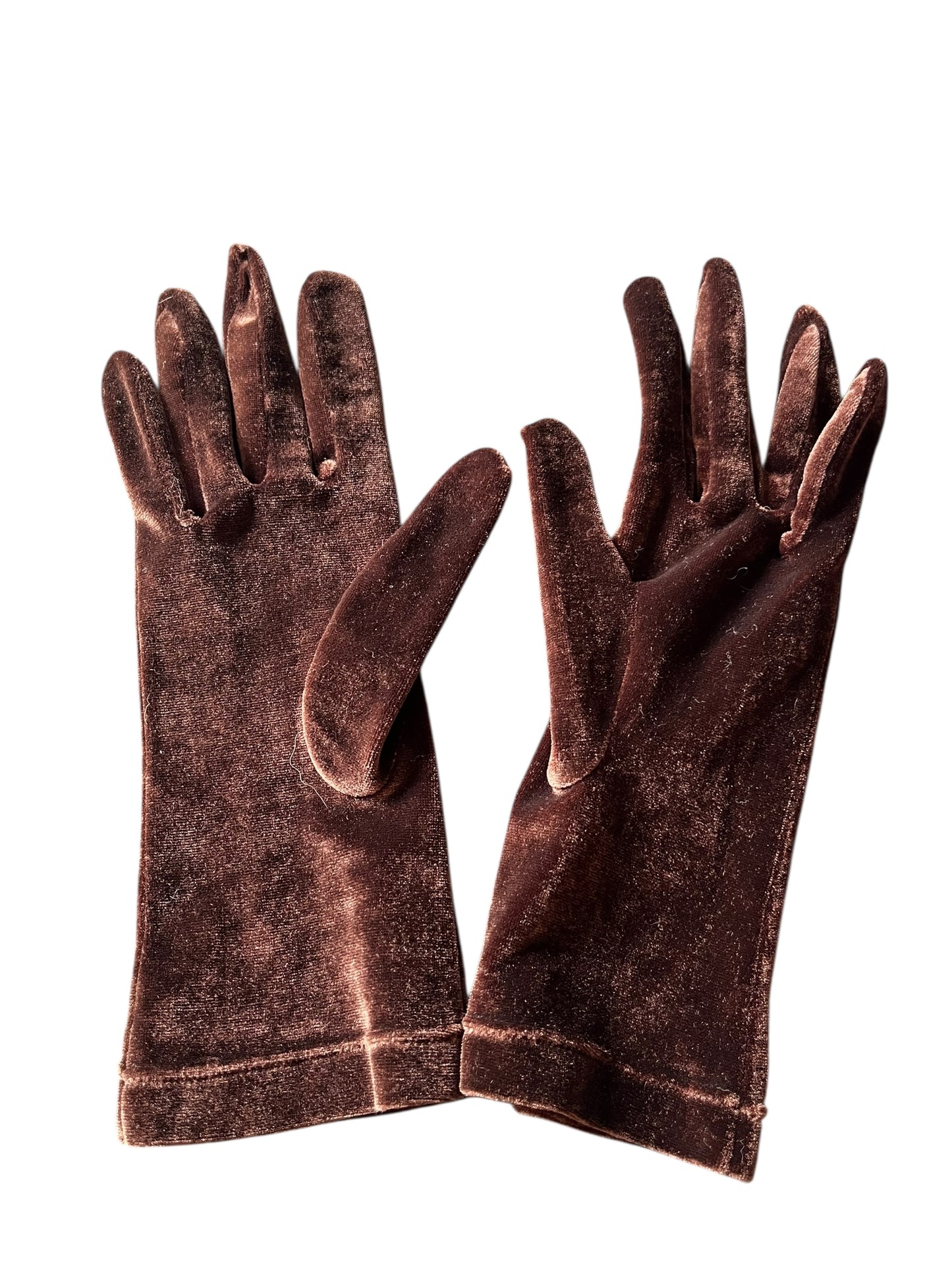 BROWN VELVET  GLOVES