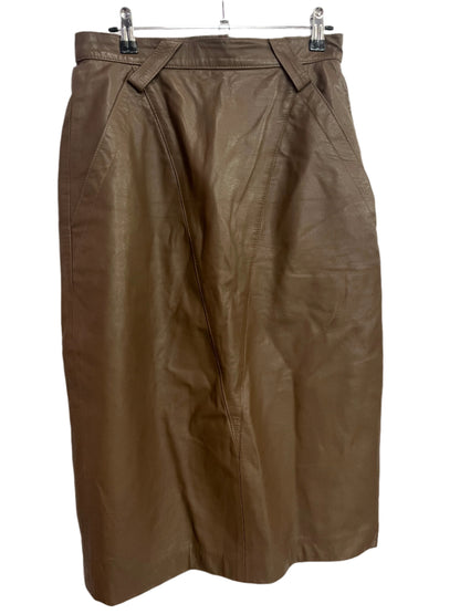 80'S LEATHER SKIRT SZ 8