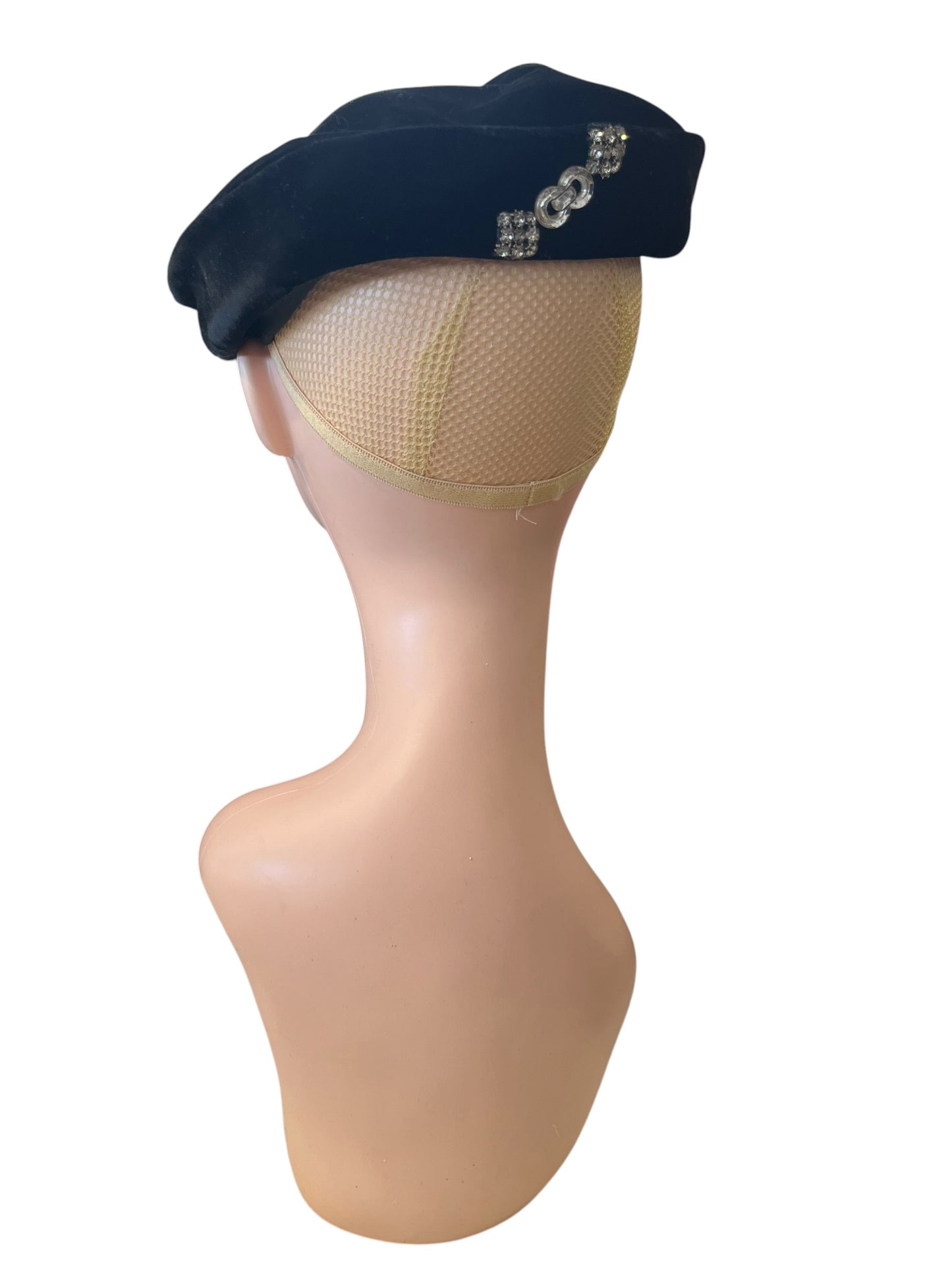 BLACK RHINESTONE HAT
