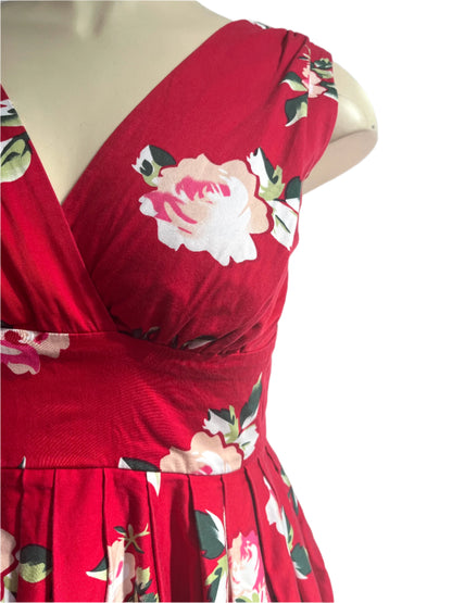RETROSPECTD RED ELIZABETH DRESS sz 16