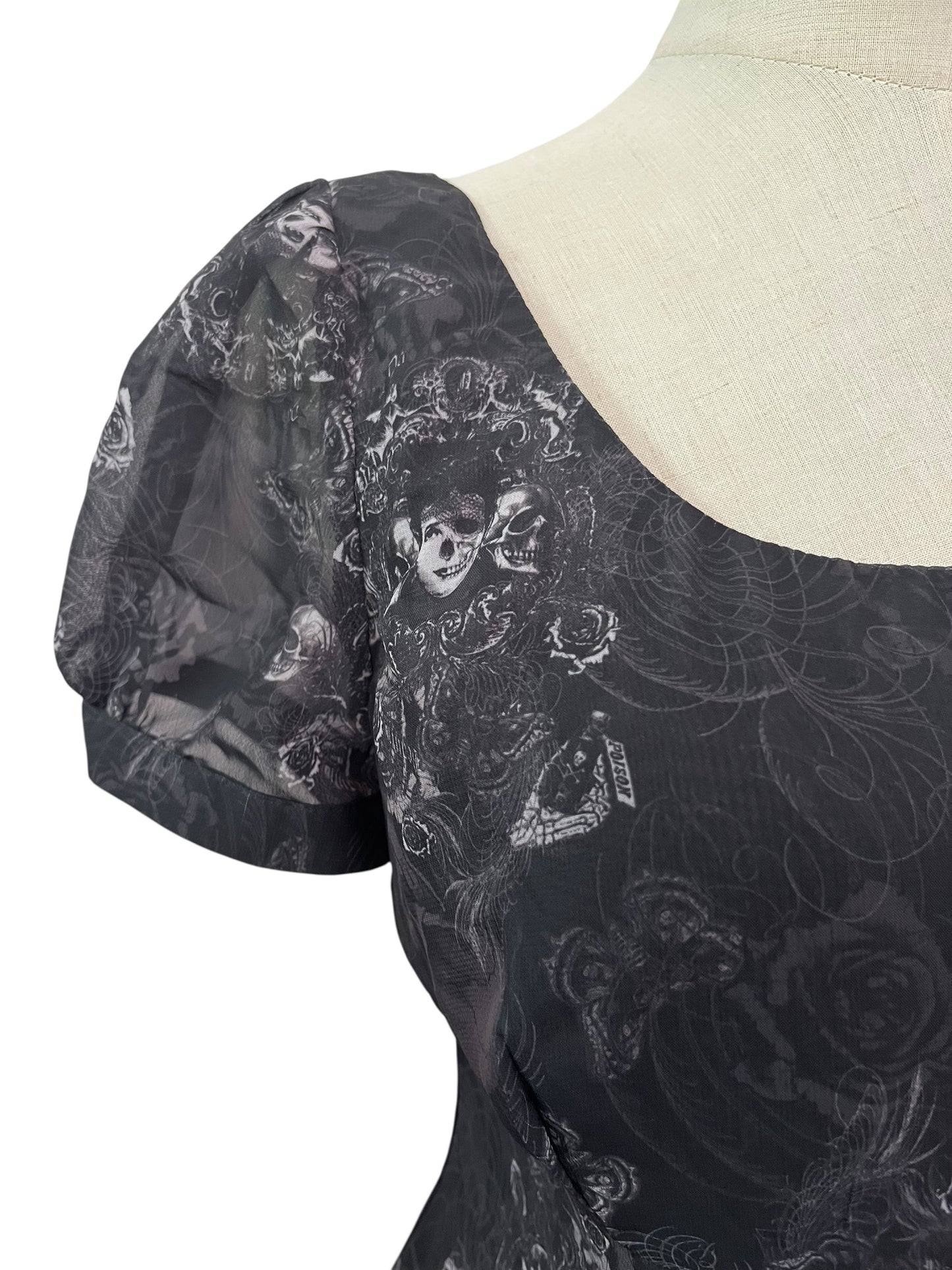SPIN DOCTOR SKULL & ROSE DRESS | S