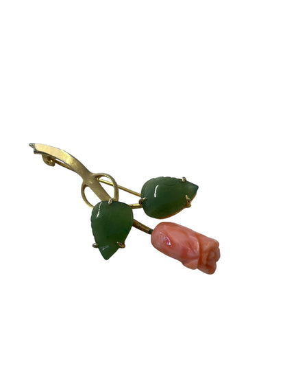 APRICOT ROSE BROOCH