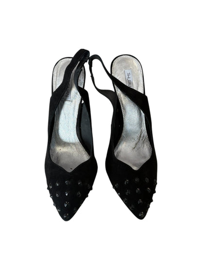 STUDDED BLACK SUEDE STILETTOS | 41