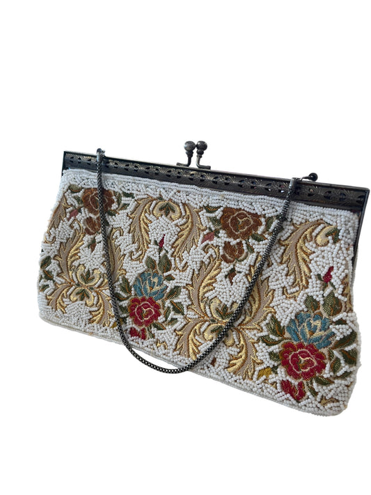 EMBROIDERED SEED BEAD BAG