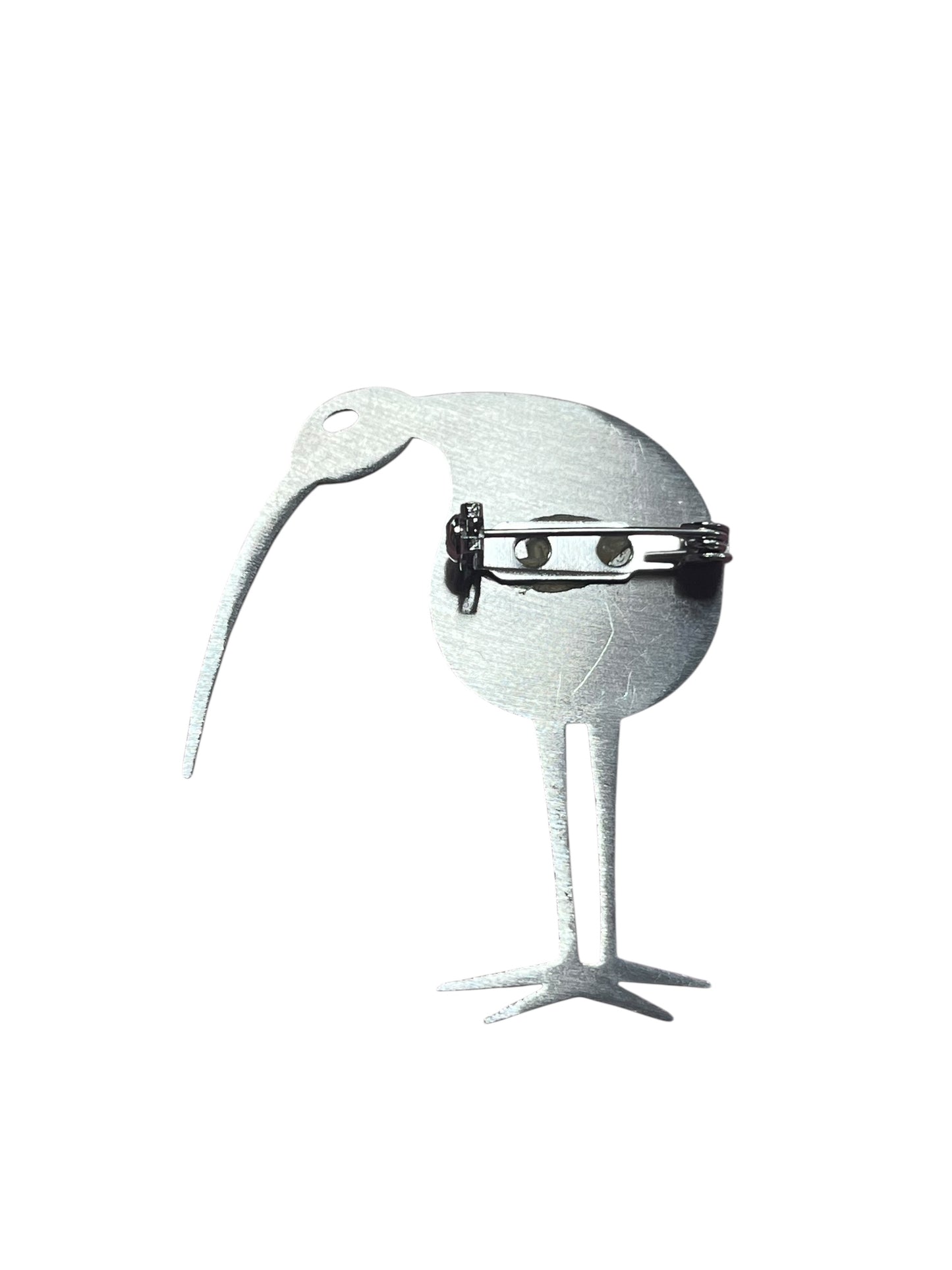 STAINLESS KIWI BROOCH