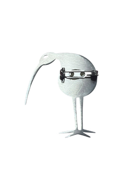 STAINLESS KIWI BROOCH