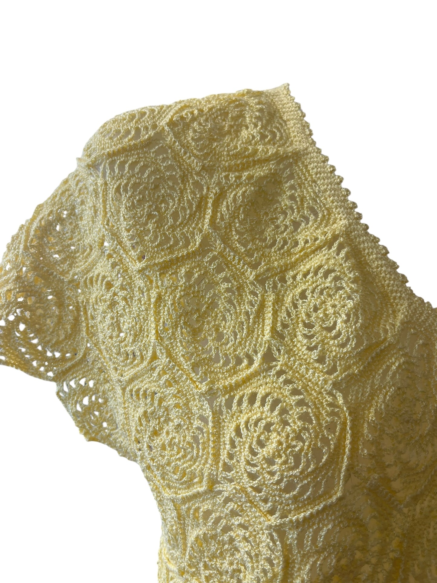 YELLOW CROCHET TOP | S/M