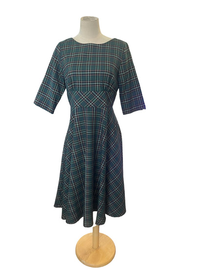 HELLBUNNY GREEN TARTAN DRESS | 12