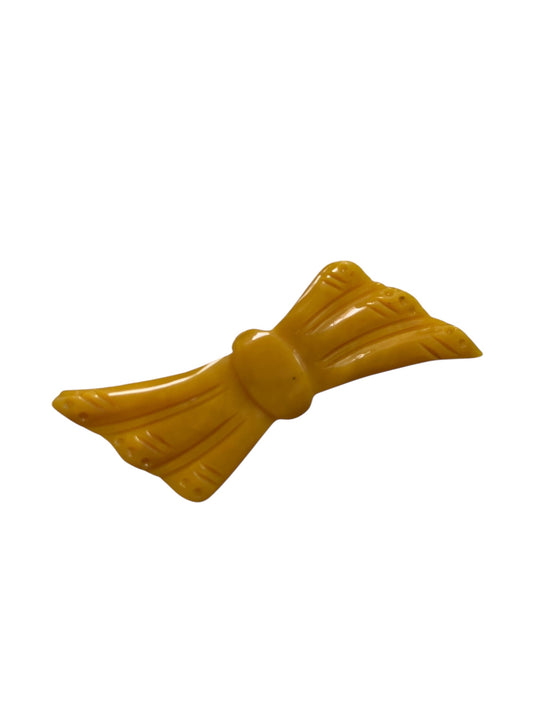 YELLOW BOW BROOCH
