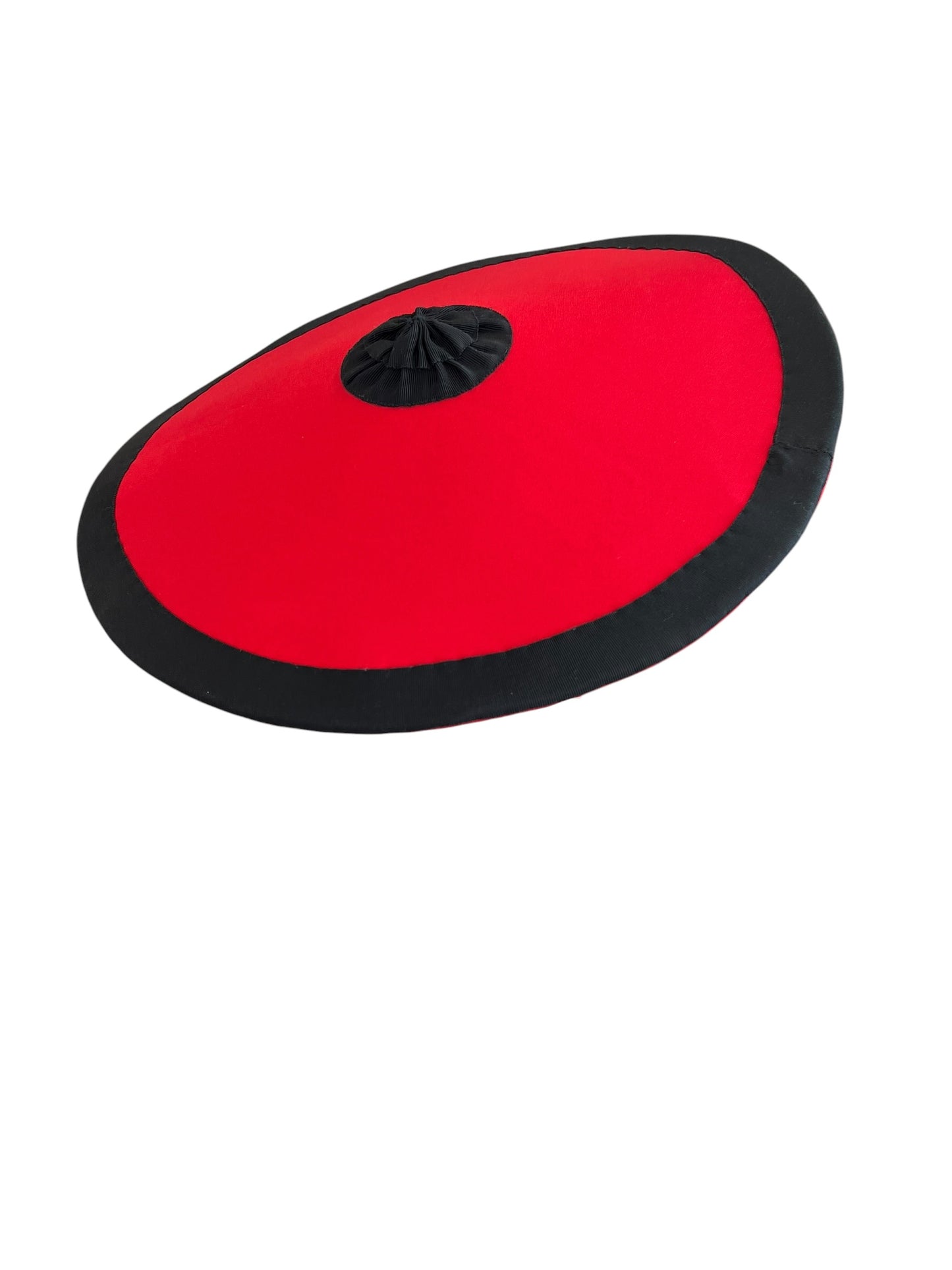 BLACK & RED CIRCULAR HAT