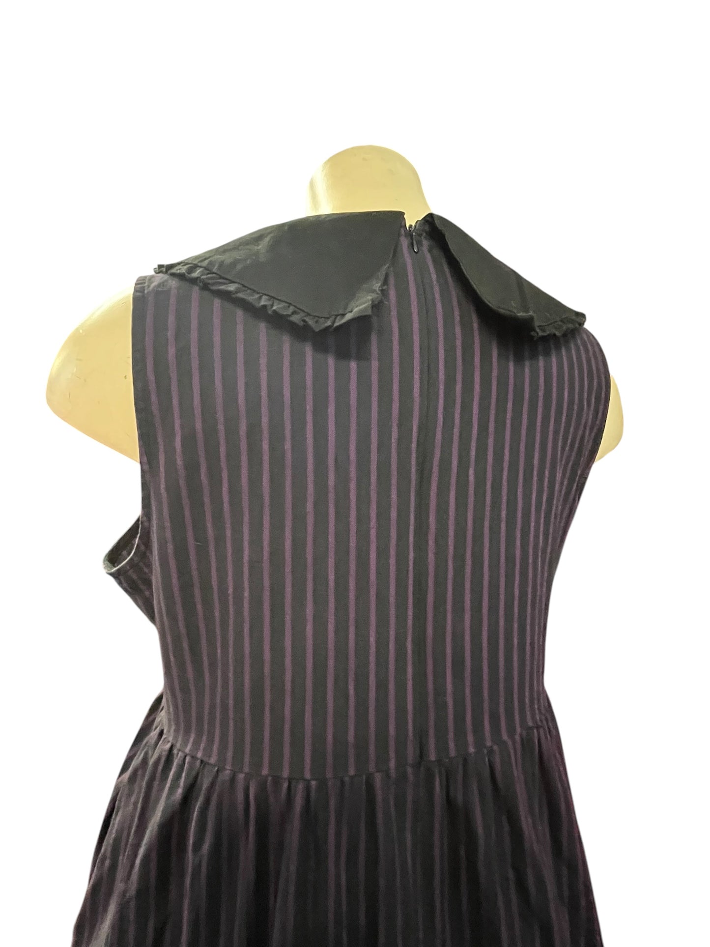 BLACK FRIDAY PURPLE & BLACK STRIPED DRESS | 18