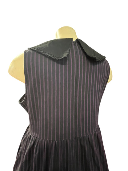 BLACK FRIDAY PURPLE & BLACK STRIPED DRESS | 18