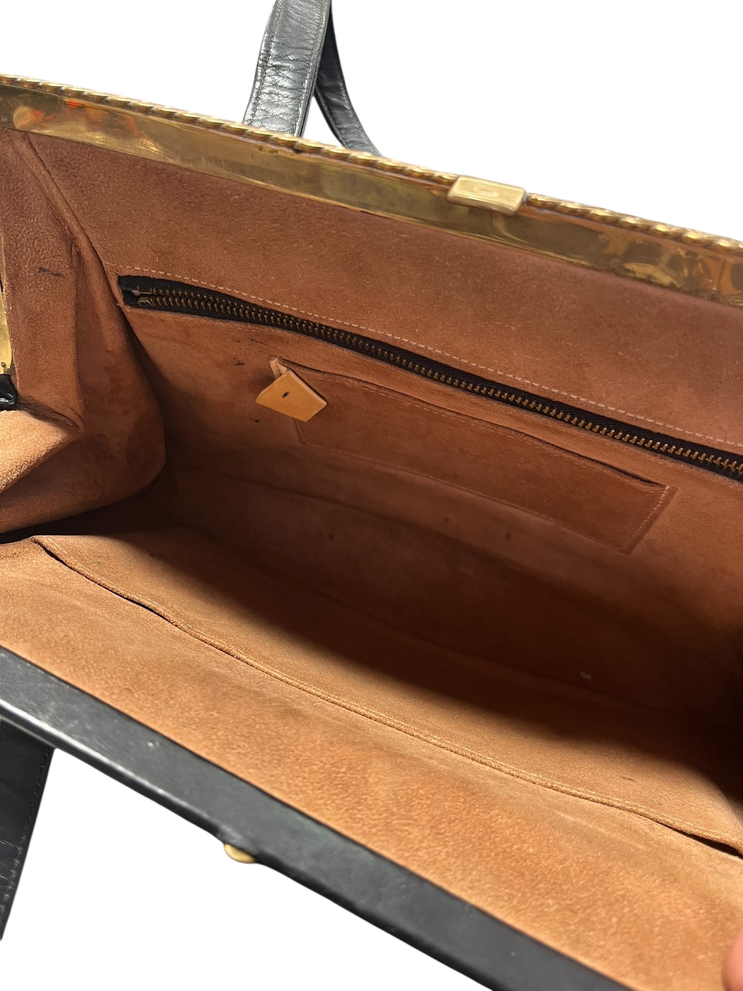 FASSBENDER BLACK LEATHER HANDBAG
