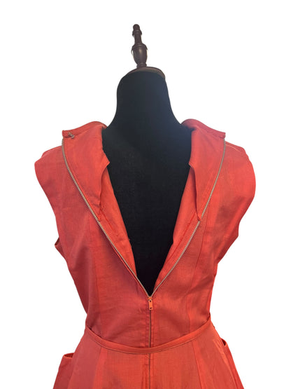 1950s PEACH DRESS & BOLERO SET | 8