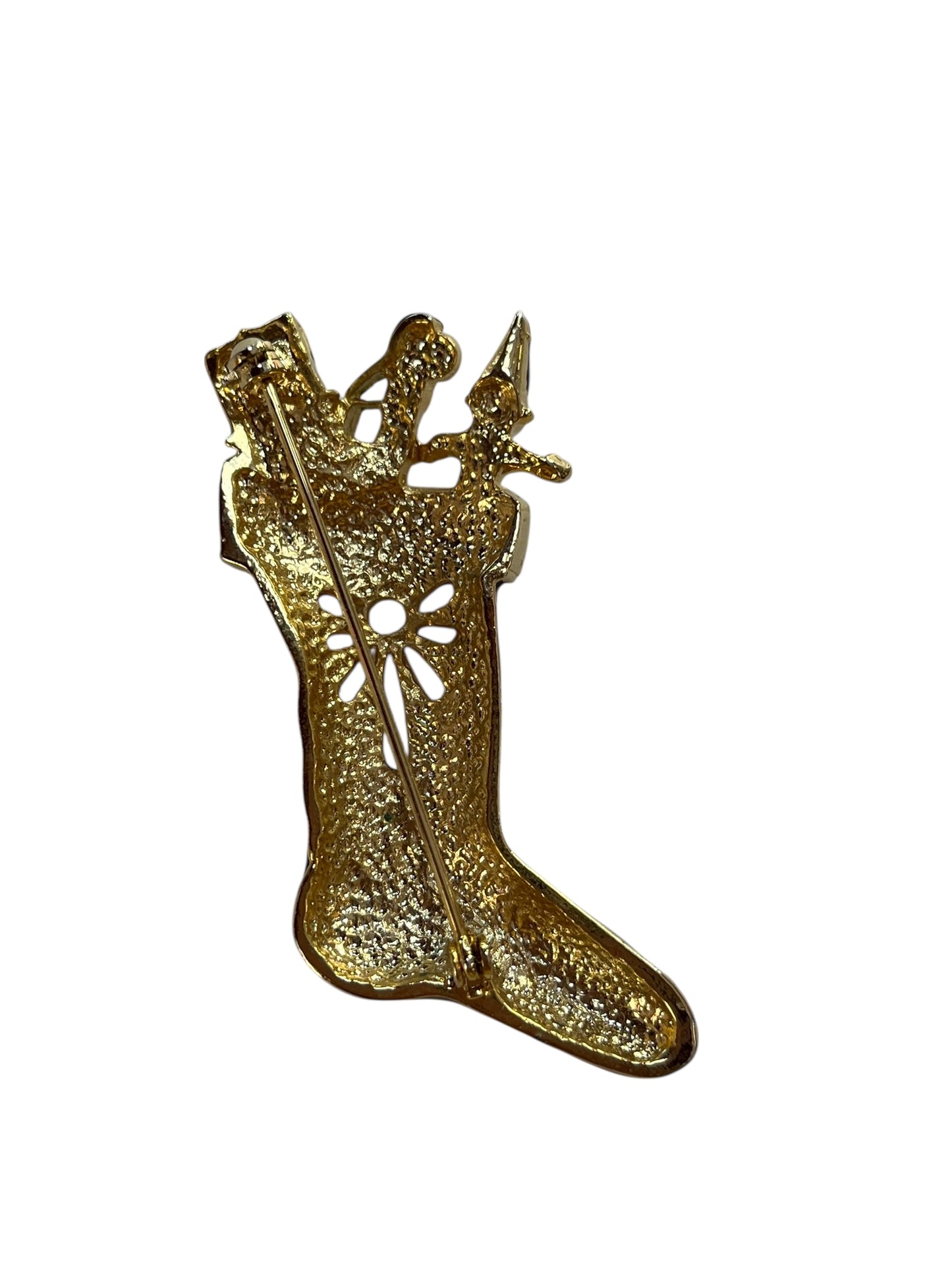 CHRISTMAS STOCKING BROOCH
