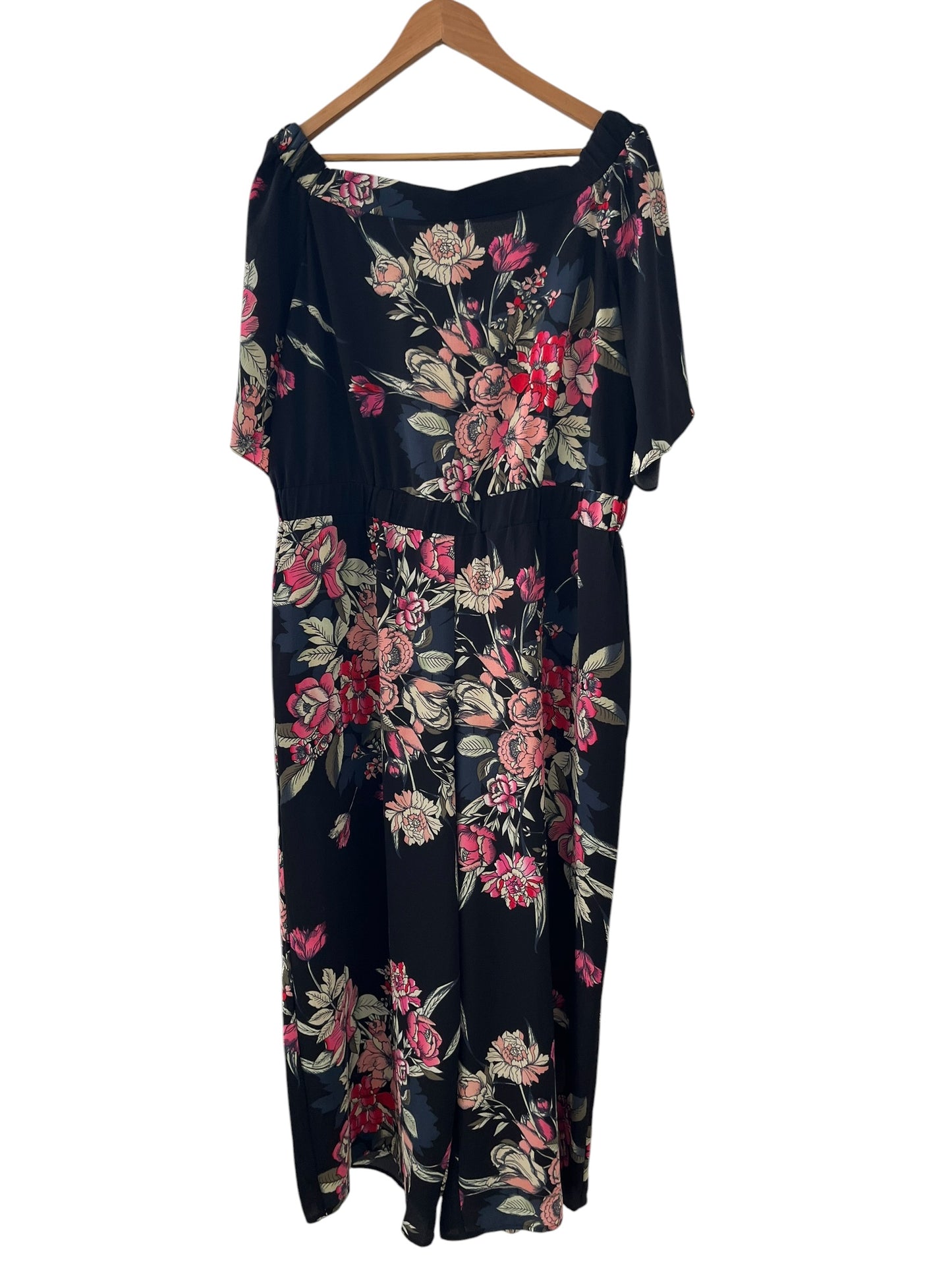 CITY CHIC OFF SHOULDER FLORAL JUMPSUIT | S
