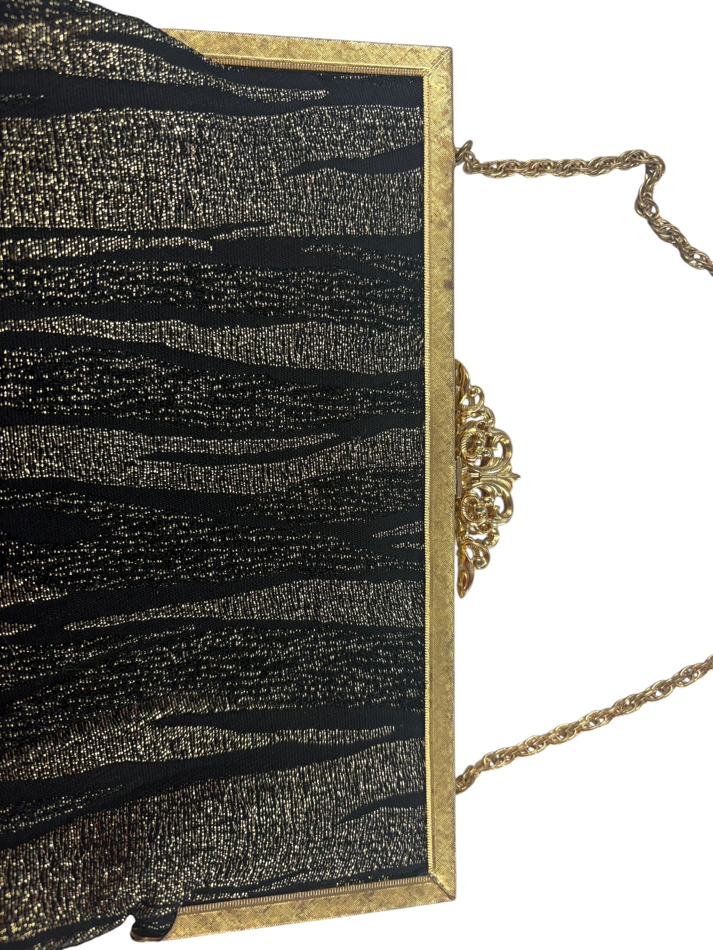 GOLDEN STRIPE ART DECO BAG