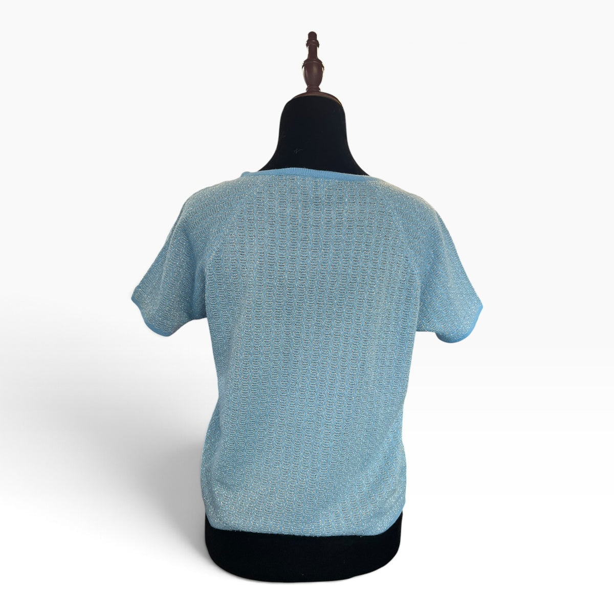 SONNY BLUE GLITTER KNIT TOP | 10