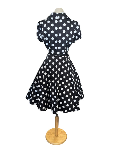 HEARTS & ROSES BLACK POLKADOT DRESS | 12