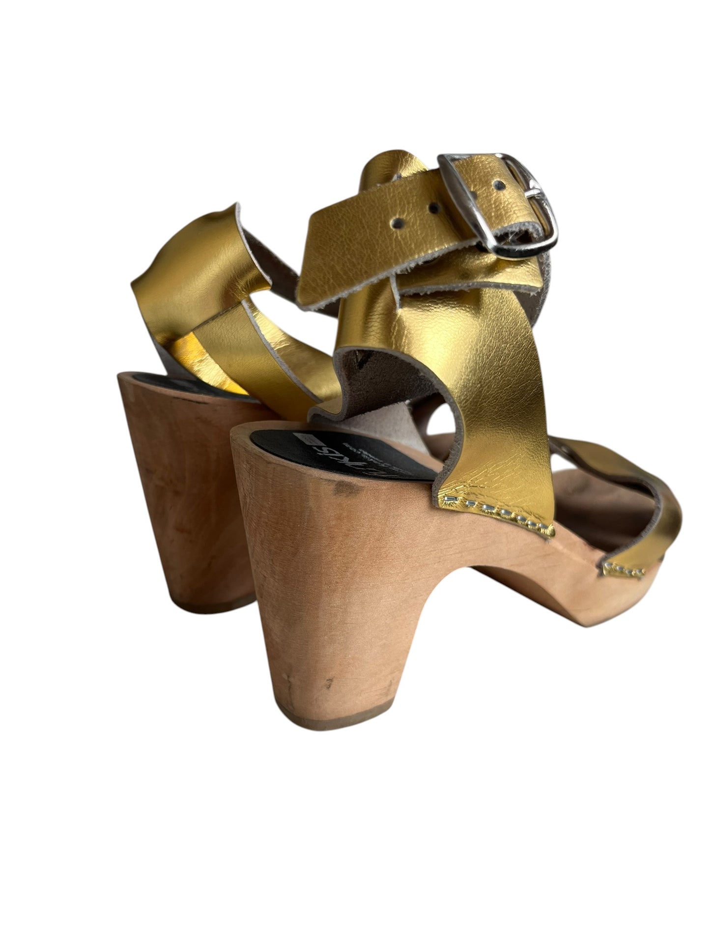 FUNKIS GOLD STRAPPY HEELS |6