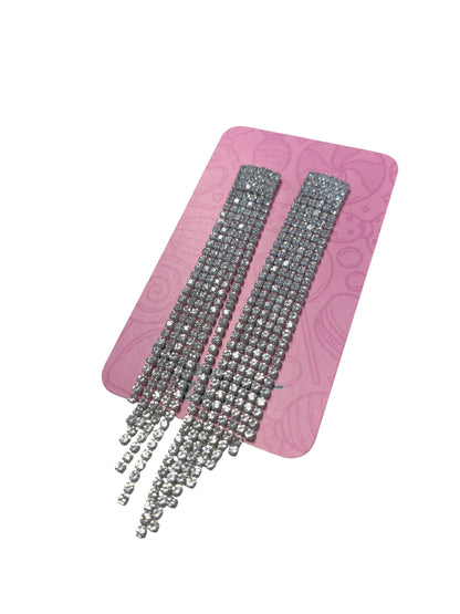 LONG DIAMANTE EARRINGS