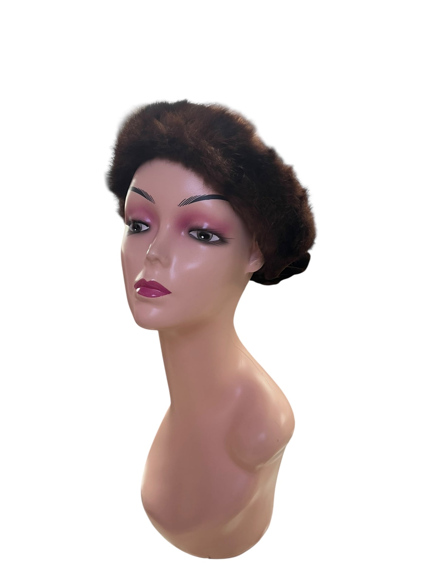FUR HAT WITH BOW