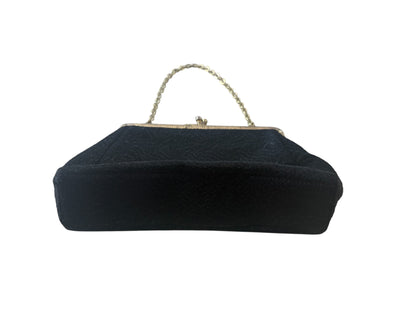 BLACK SPARKLE ART DECO BAG