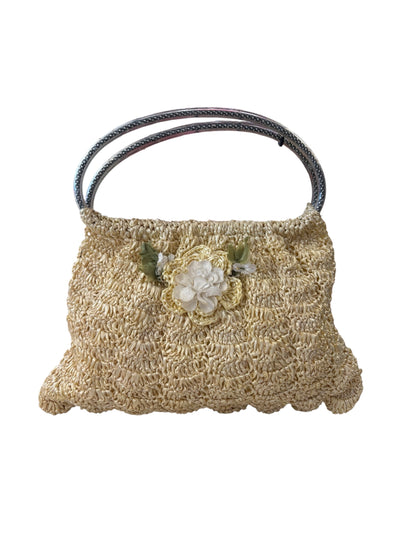YELLOW RAFFIA HANDBAG